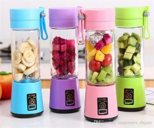 hand juicer maker fruit blender usb blender kitchen mixer kitche-6-Blade Portable Home USB Rechargeable Electric Fruit Extractor Juice Blender Machine(random color)